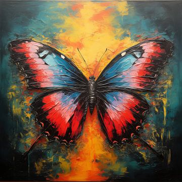 Papillon en couleur sur TheXclusive Art