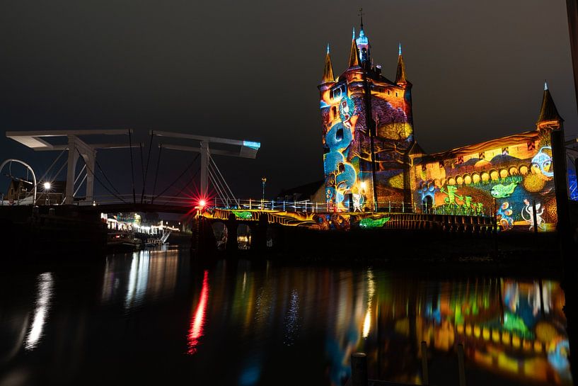 Zierikzee beleuchtet Zuidhavenpoort von Dexter Reijsmeijer