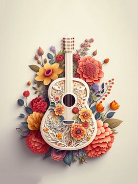 Flower Gitar van Natasja Haandrikman