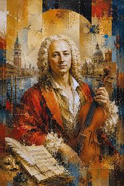 A painting of Antonio Vivaldi, Italian composer and violinist. by Johannes