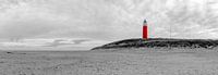 Vuurtoren Eiereland Texel b/w
