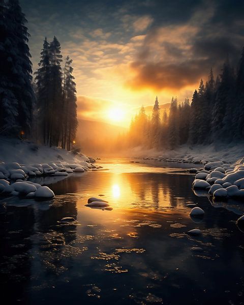 Winterzauber von fernlichtsicht