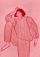 La femme au pyjama rayé