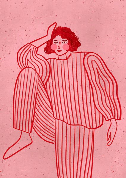 De vrouw met de gestreepte pyjama van Bea Müller
