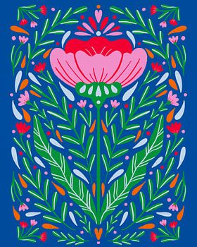 Bold symmetrical florals