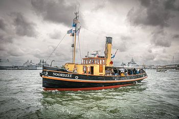 Dampfschlepper auf der Nordsee