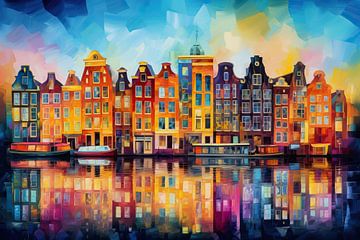 Amsterdam abstrait en couleur sur Tableaux ARTEO