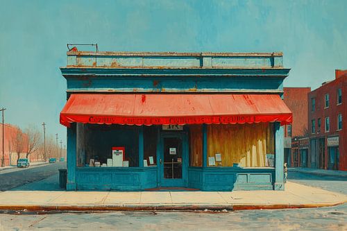 Digitale Illustration, alte Straßenszene