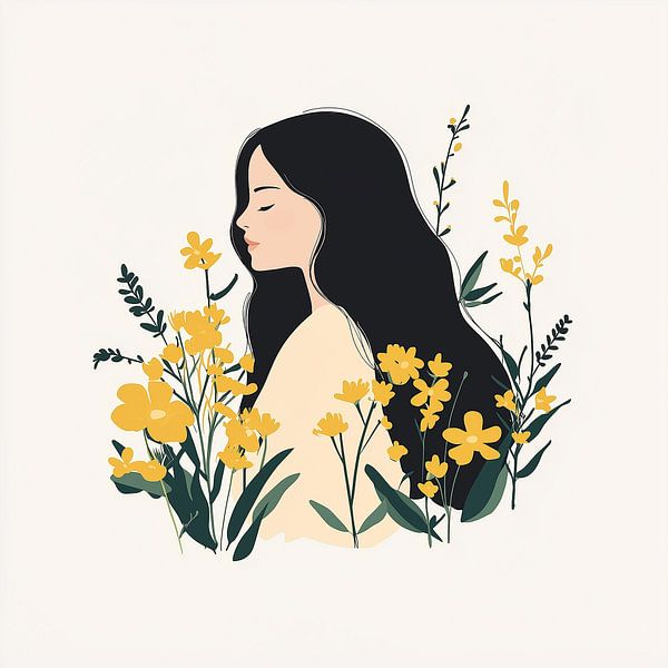 Yellow flowers by Liv ter Riet