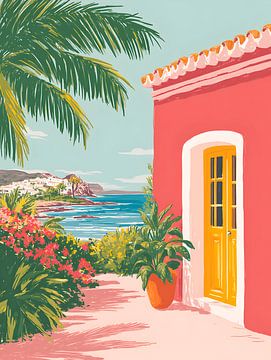 Sunny Street an der Costa von Gypsy Galleria