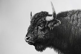 Rustikale Kuh Tier Porträt Inneneinrichtung von Vlindertuin-Art