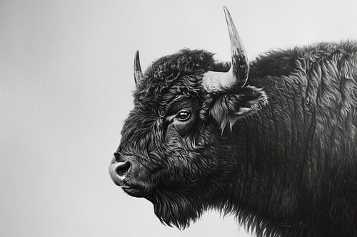 Rustic cow animal portrait Interior decoration by Vlindertuin-Art