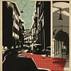 retro ansichtkaart van Bologna, Italië van Ariadna de Raadt-Goldberg