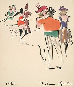 Joaquín Torres García - Künstlerball; Kostümierte Tänzerinnen (1921)