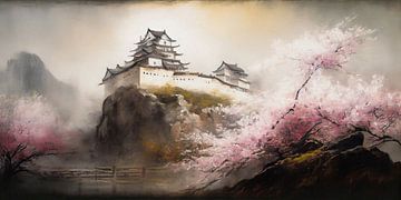 Dreaming of Himeji Castle in Spring van Whale & Sons