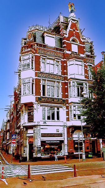 Charakteristisches Gebäude Amsterdam (1895) von Digital Art Nederland
