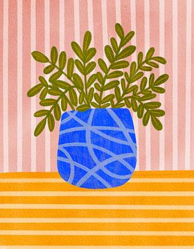 Blaue Vase Harmonie von Nikita Jariwala