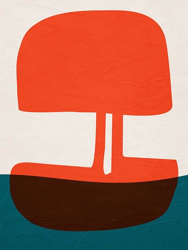 Colourful geometric organic abstract art