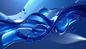 Blaues Wasser mit Wellen