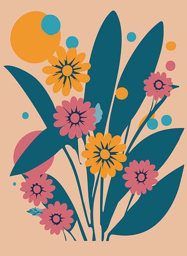 Bohemian hippie bloemen vectorkunst