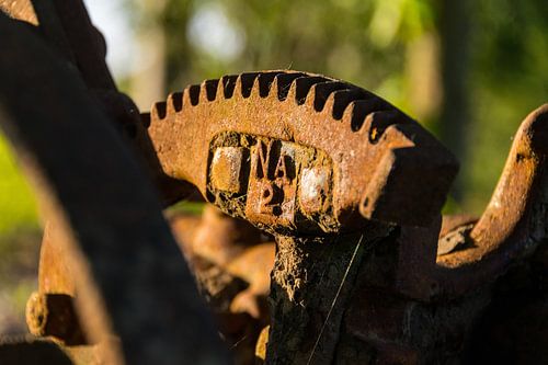 Vieille charrue rouillée, détail