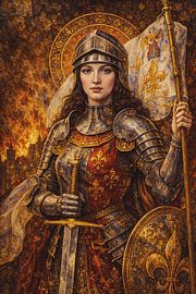 Gemälde der französischen Heldin Jeanne d’Arc. von Johannes
