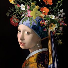 Mädchen mit Perlenohrring - Vermeers Mädchen von OEVER.ART