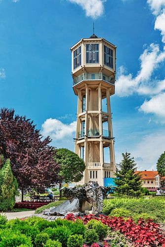 De watertoren in Siofok, Hongarije