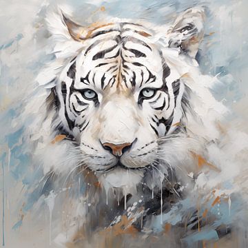 Tigre blanc sur Cafe Noir