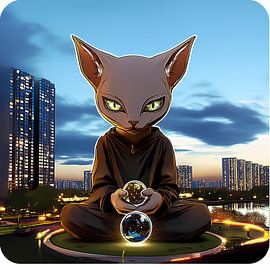 Mystical cat by Vythryd Arts