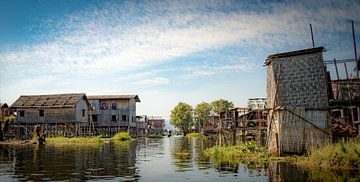 stilt houses Inle Lake Myanmar by chris mees