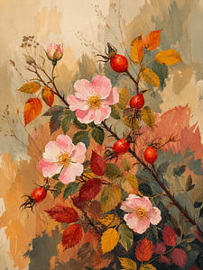 Herbststillleben: Botanische Pracht in Herbstfarben