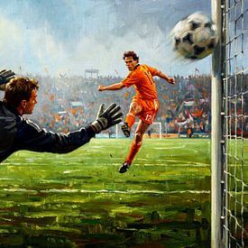 Pays-Bas contre Allemagne 1988 : peinture sur le thème du but sur Jan Keteleer