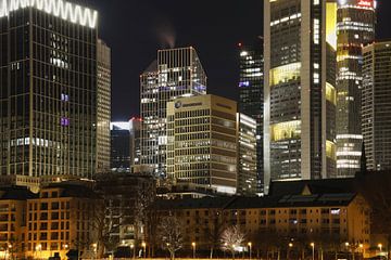 Skyline of the modern metropolis of Frankfurt am Main