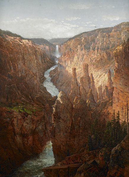 William Louis Sonntag Sr.-Grand Canyon, Yellowstone River, Wyoming by finemasterpiece