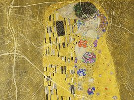 Karte von Geleen dem Kuss von Gustav Klimt von De Kaartenwinkel