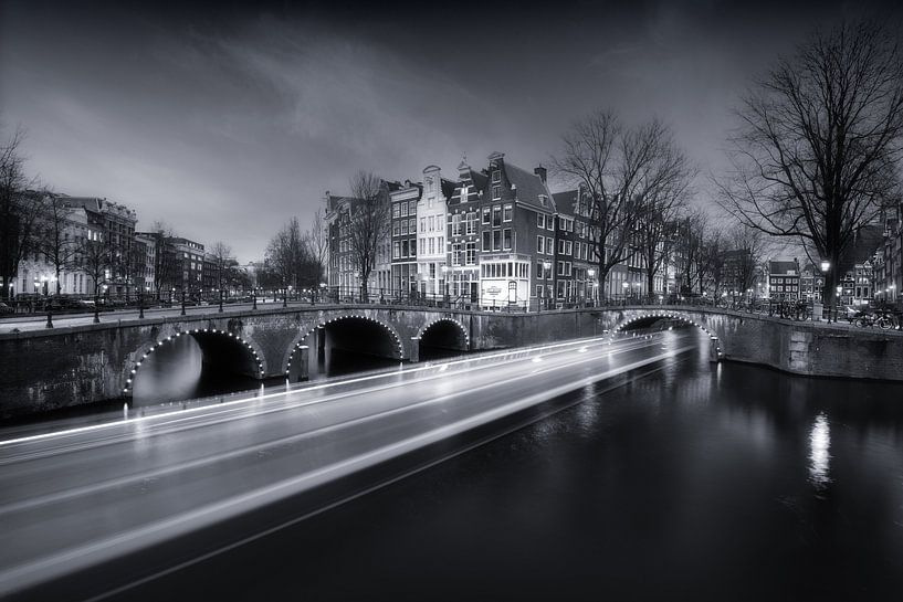Amsterdam Keizersgracht Black and White by Niels Dam