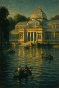Abendlicher Glanz im Retiro Park - Gelassenheit am Kristallpalast