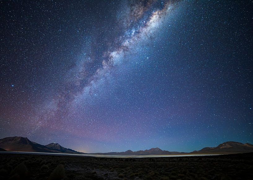 Galaxie à travers le Salar de Surire (2) par Lennart Verheuvel