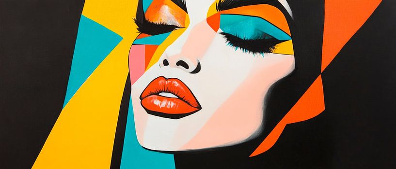 Colour explosion: face study in pop art by Poster Art Shop