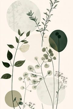 Grüne Harmonien – Botanische Eleganz von Poster Art Shop