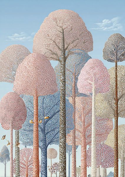 Trees and Birds | Nature&#039;s Whispers in Colour by Flower Studio