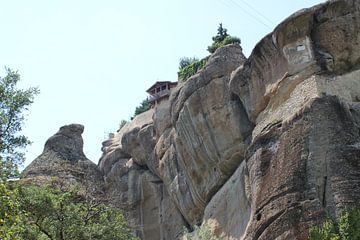 Meteora - Aufzugshäusschen vom Kloster der heiligen Dreifaltigkeit - Μονή Αγίας Τριάδος