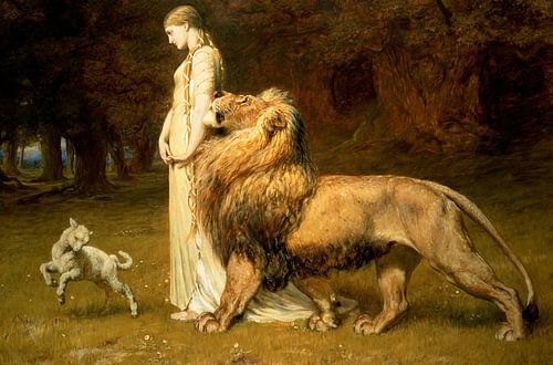 Briton Riviere~Una en Lion van Spensers