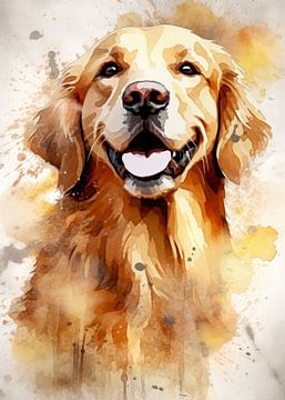 golden retriever by gil an