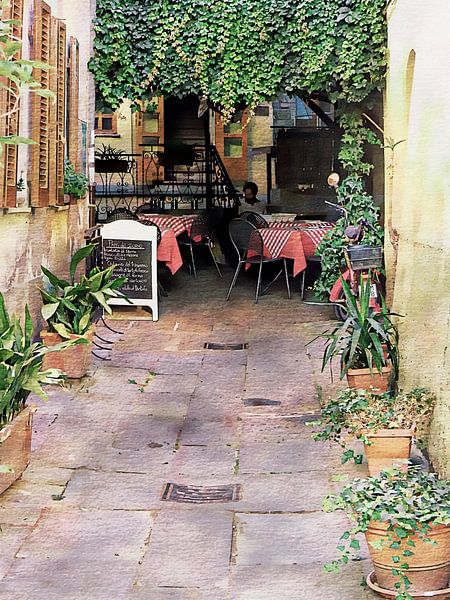 Restaurant Entrance Passignano Sul Lago by Dorothy Berry-Lound