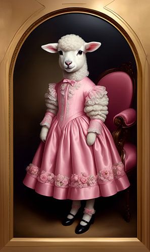 Phoebe das Lamm mit Rahmen