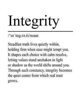 Integrity Definition - Blanc sur WordsThatInspire