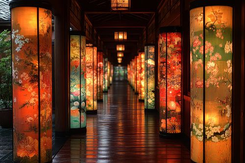 Malerische japanische Skulpturengalerie