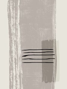 Abstract met geometrische vlakken en lijnen in aardekleuren